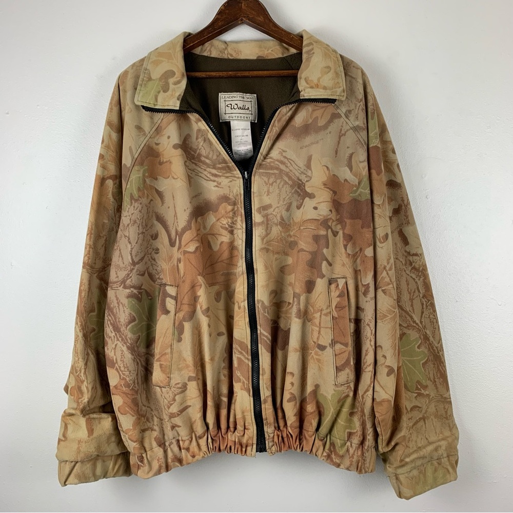 Vintage WALLS Jacket Mens‎ XL Outdoors Camo Hunting Fleece Super Soft